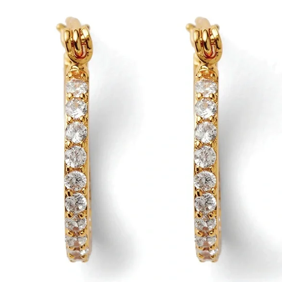 Crystal Haze Mini Serena Hoops - Clear - Picture 2 of 8